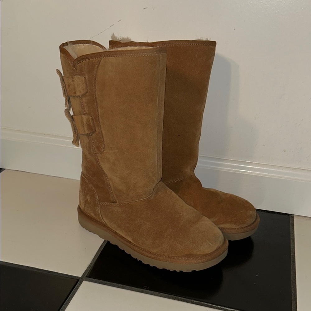 UGG Brown Winter Boots with Plush Lining and Tall Shaft